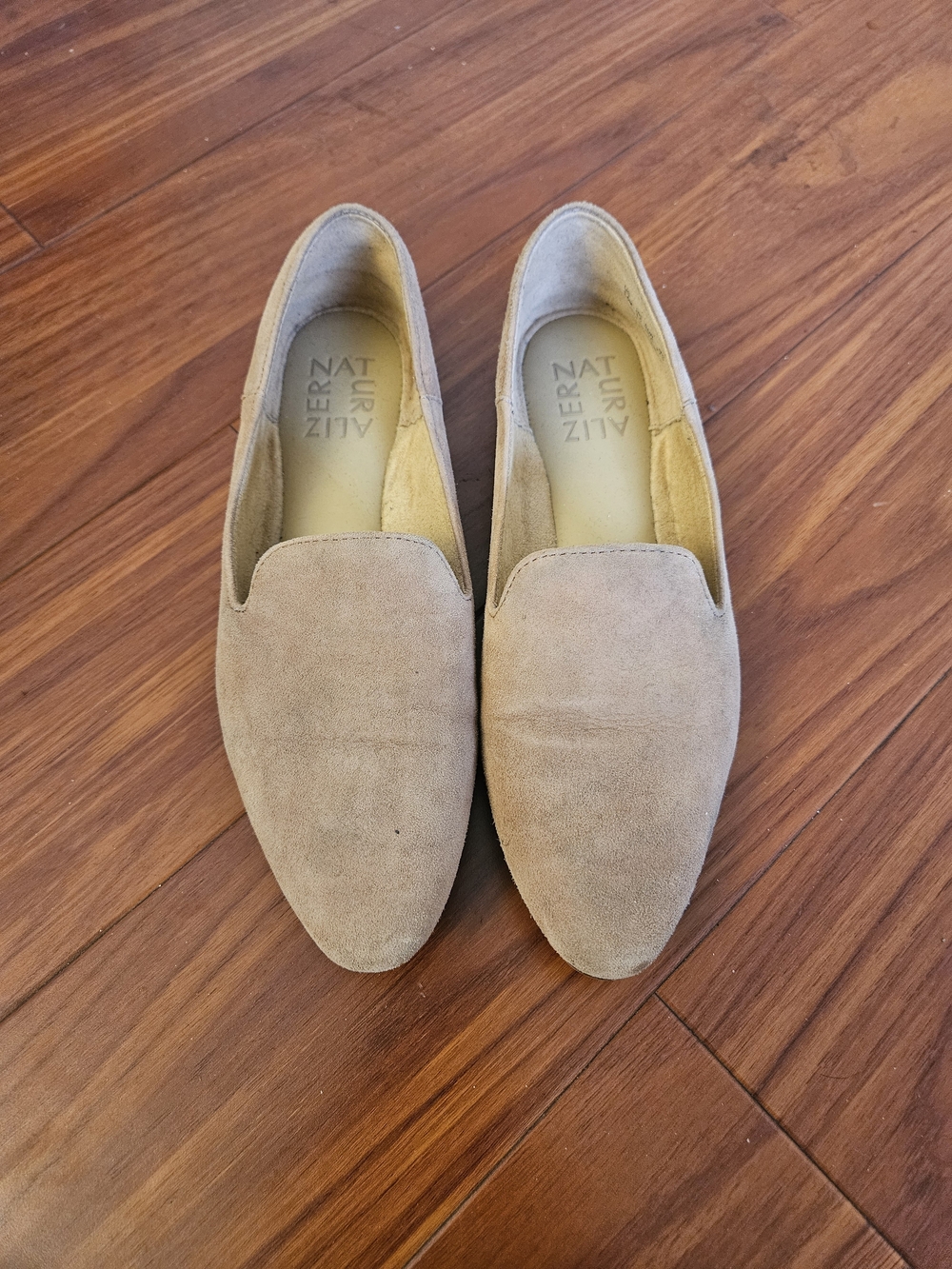 Naturalizer Taupe Suede Slip-On Loafers
